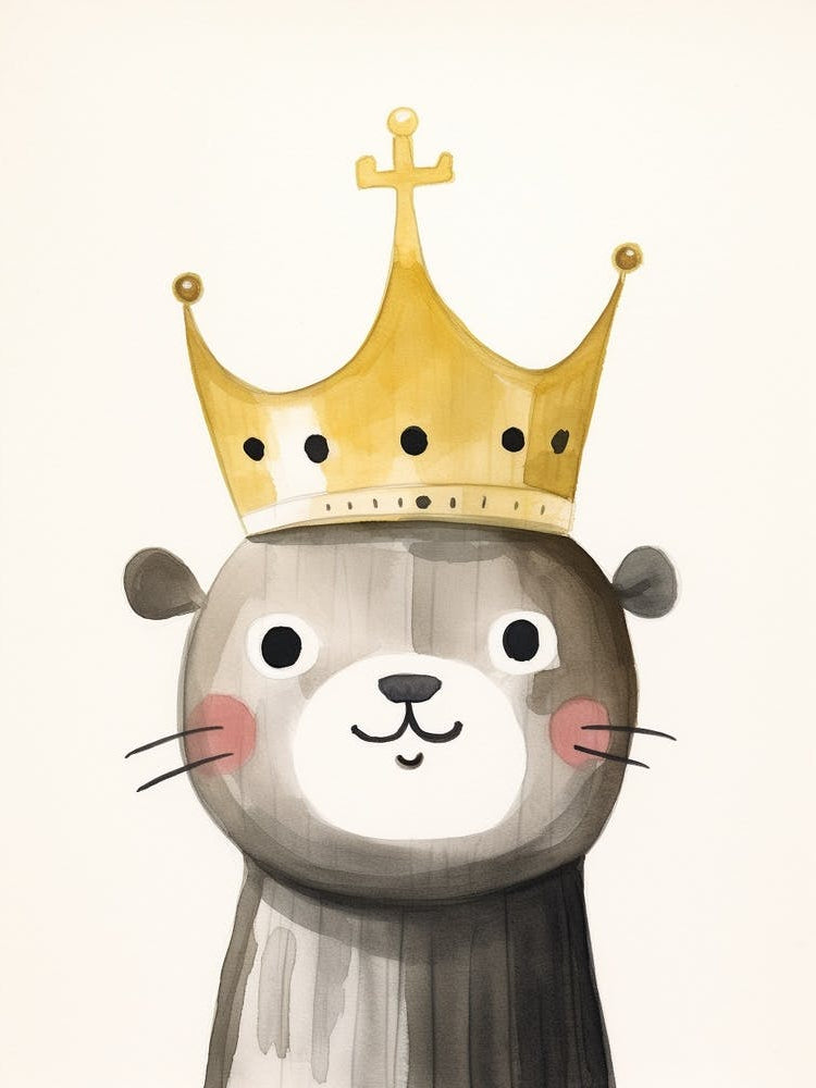 Little Otter 1 Wearing A Crown