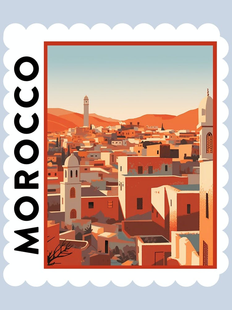 Morocco 1 Travel Stamp Poster