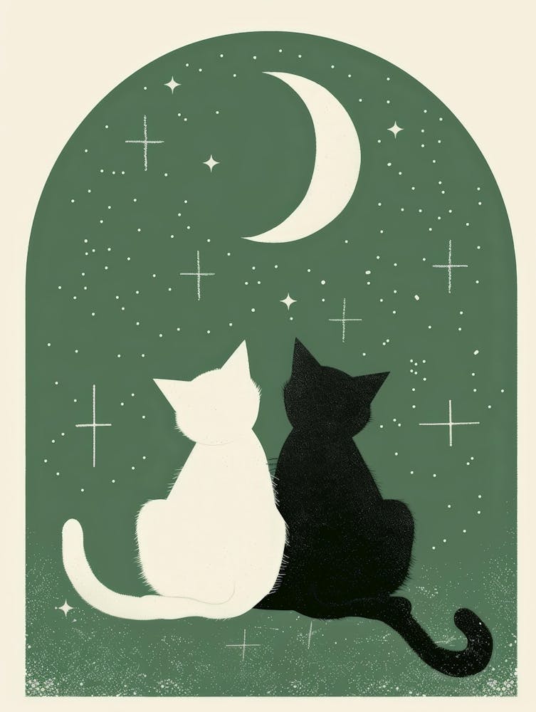 Cats In The Moonlight 2
