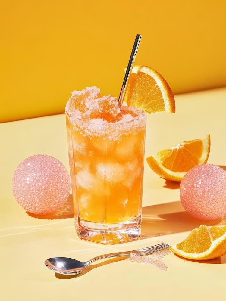 Iced Orange Drink Art