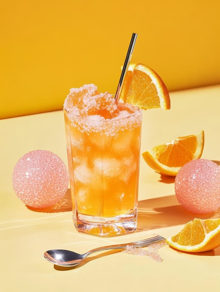 Iced Orange Drink Art