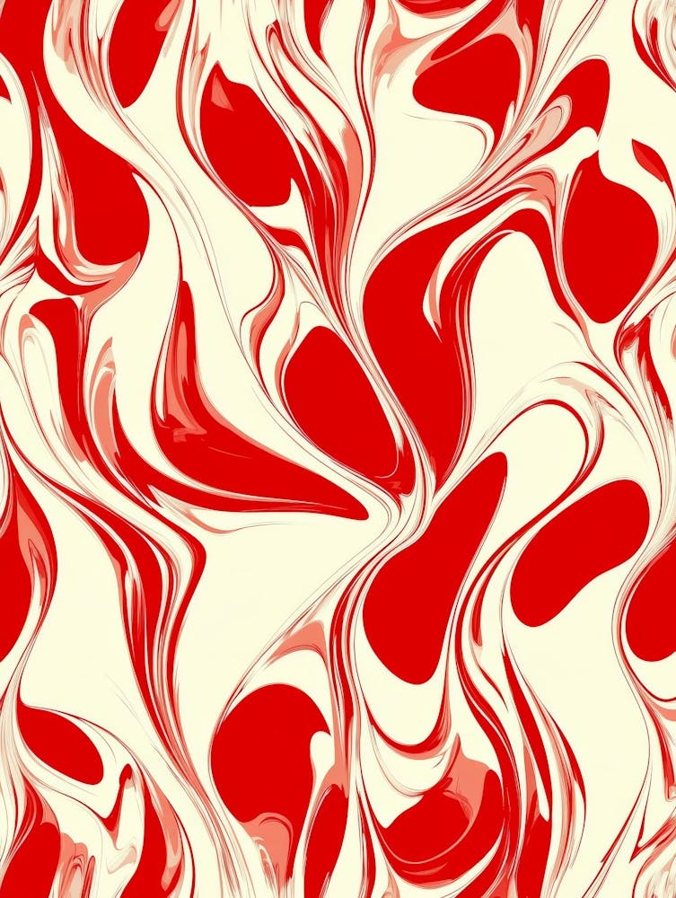 Red And White Swirls