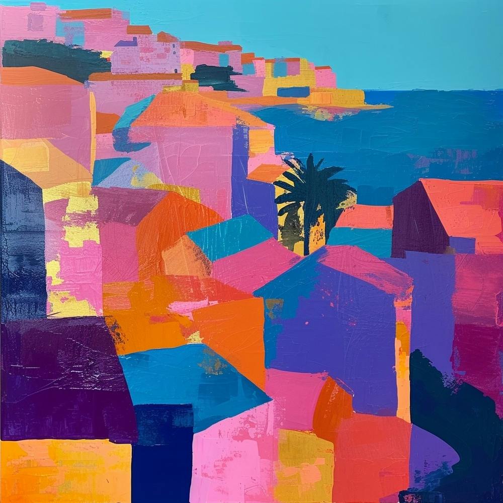 Abstract Travel Collection Dubrovnik Croatia 1
