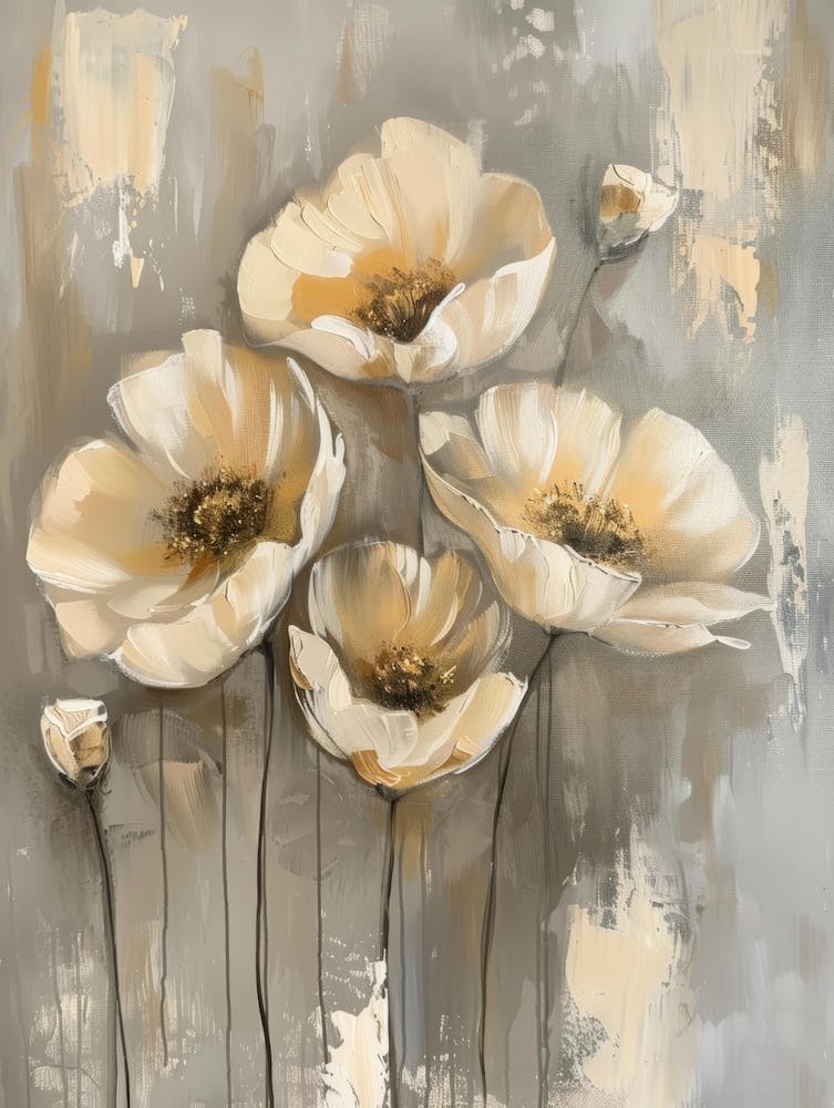 White Poppy Canvas Print