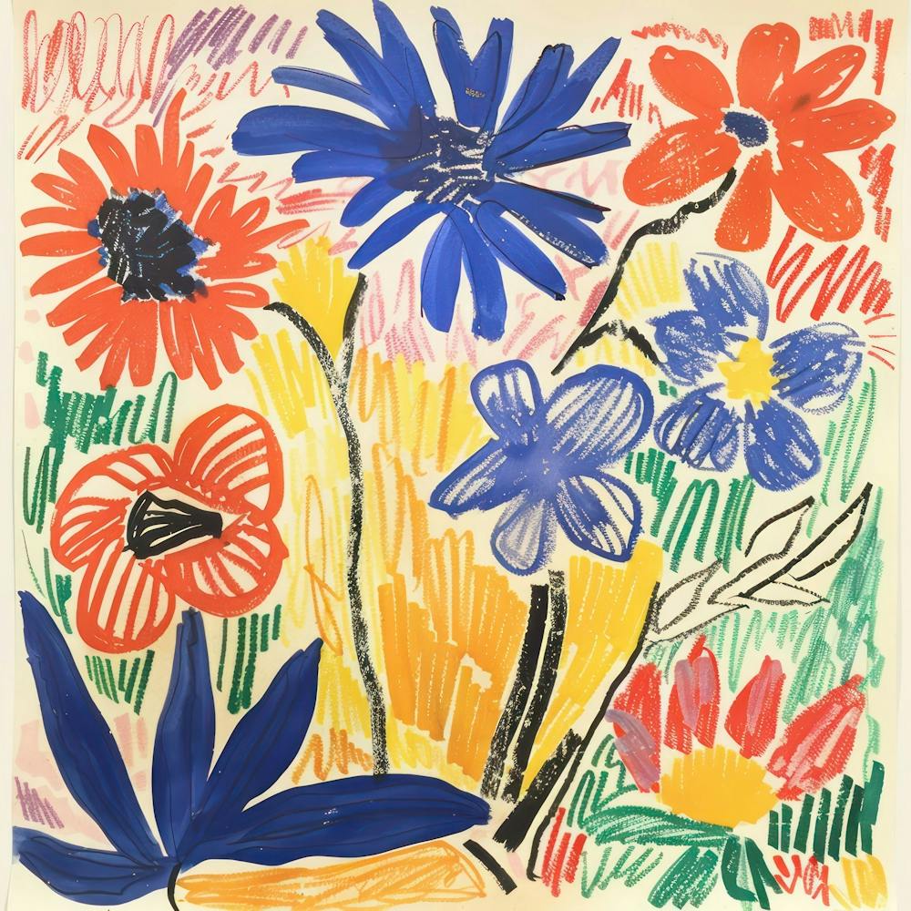 Flowers Painting Matisse Style 3
