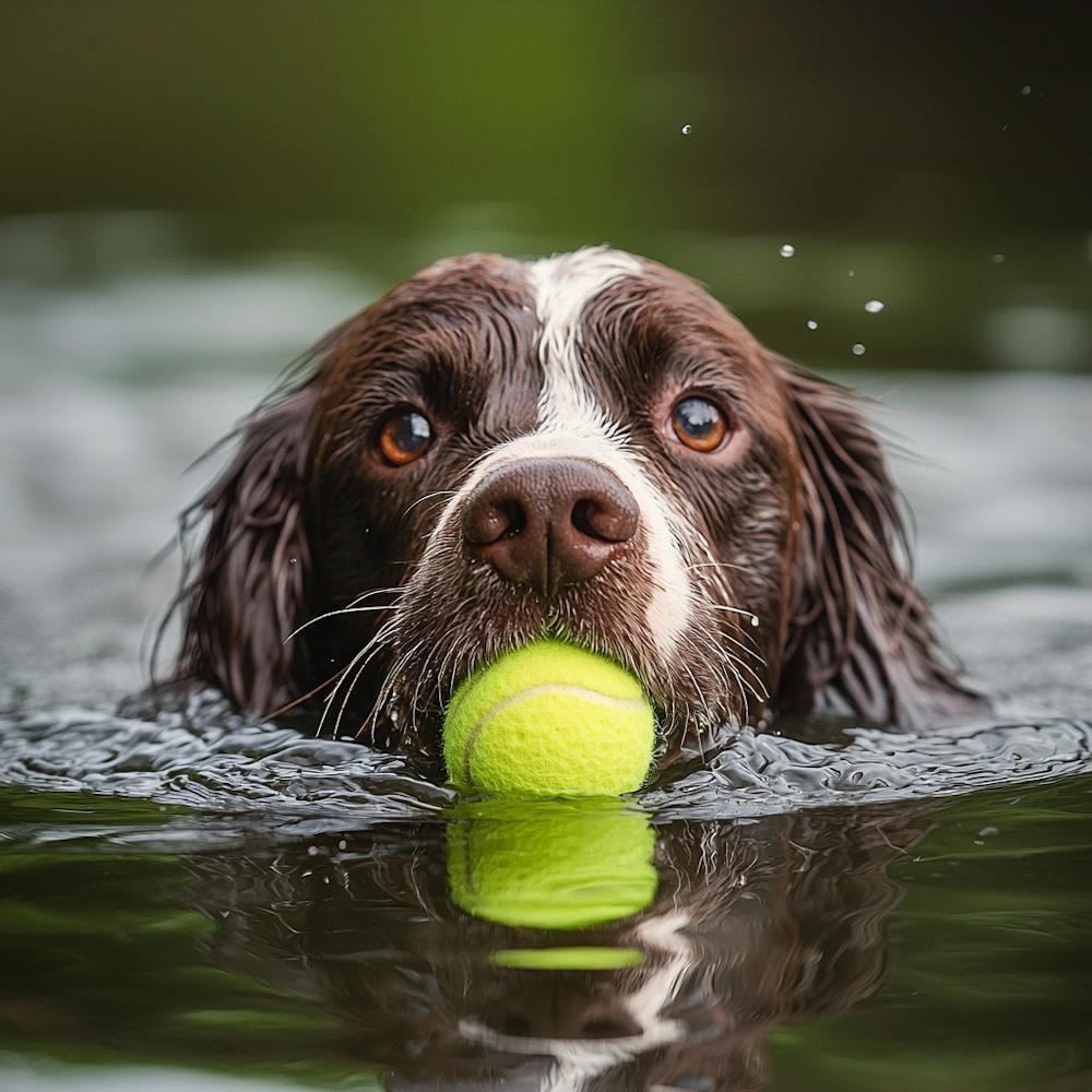Dog With Tennis Ball