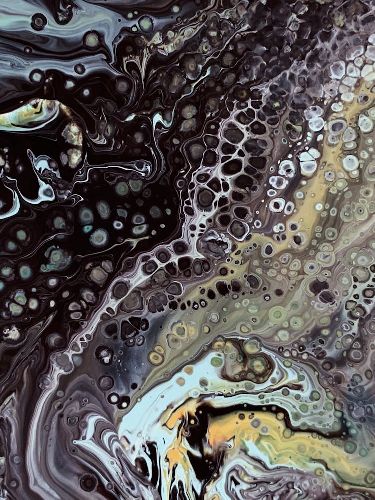 Black And Yellow Abstract Painting