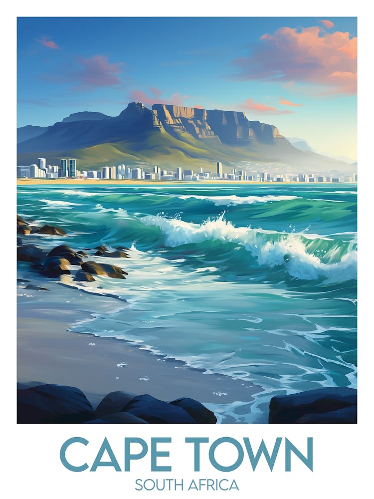 Affiche de voyage Cape Town