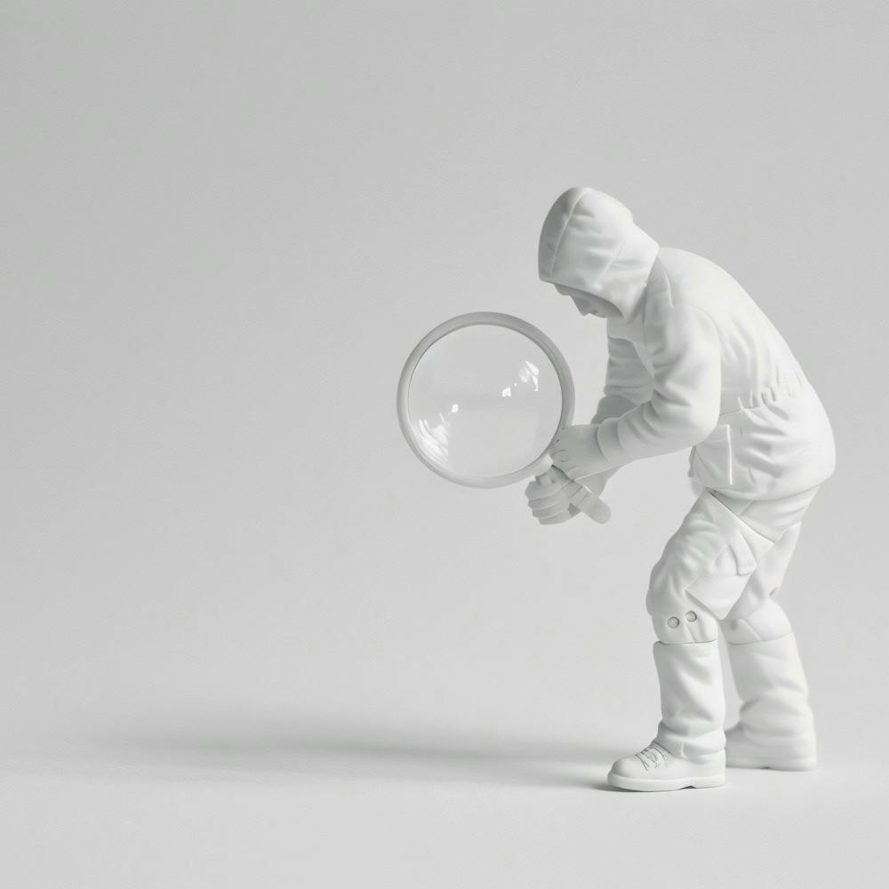Man Holding Magnifying Glass