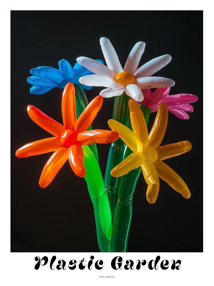 Bright Inflatable Flowers Poster Edelweiss 2