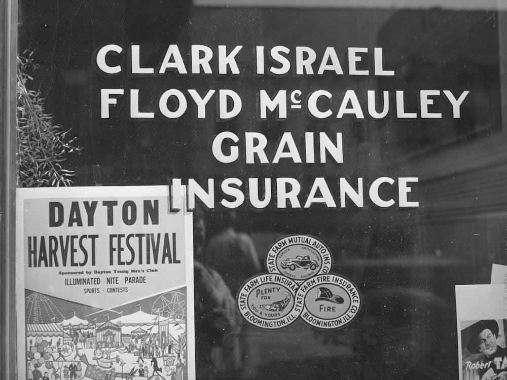 Insurance Office, Dayton, Washington, The Majority Of The Wheat Farmers In This Section Carry Crop Insurance By Russel