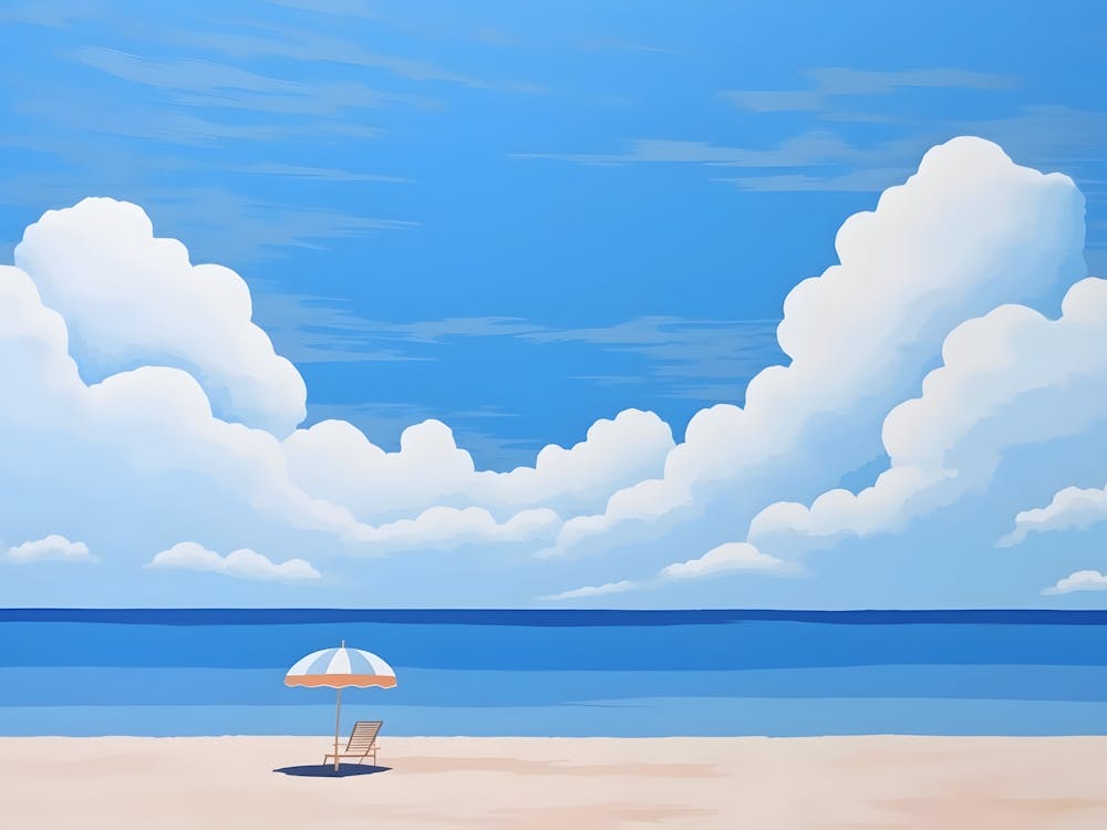 Beach With Umbrella 1