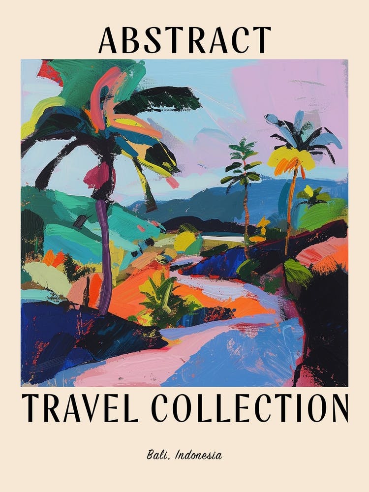 Abstract Travel Collection Poster Bali Indonesia 6
