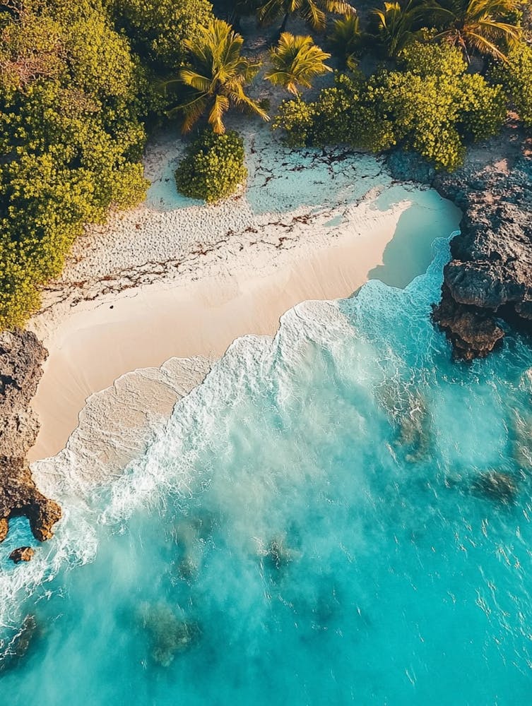 Vue aérienne d'une plage tropicale 20