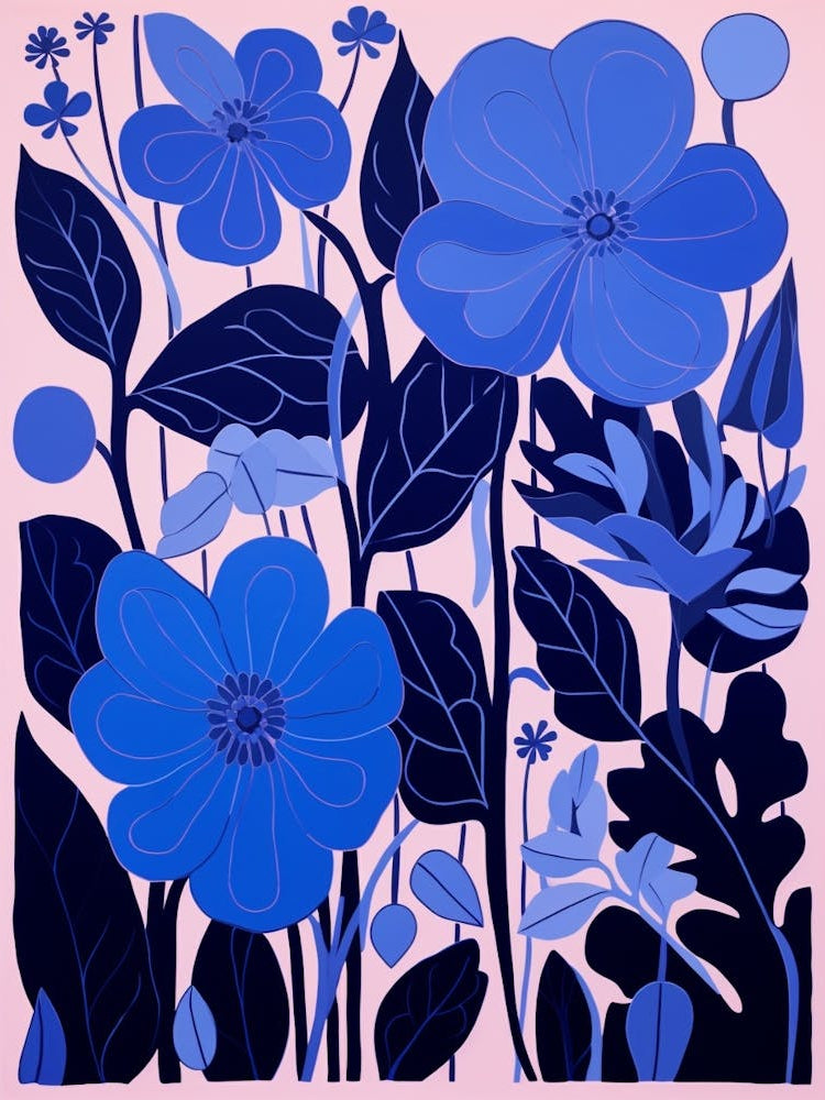 Blue Flower Illustration Veronica 3