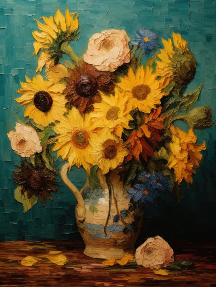 Van Gogh Inspired Sunflowers