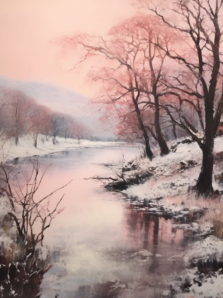 Dreamy Winter Painting The Lake District England 1