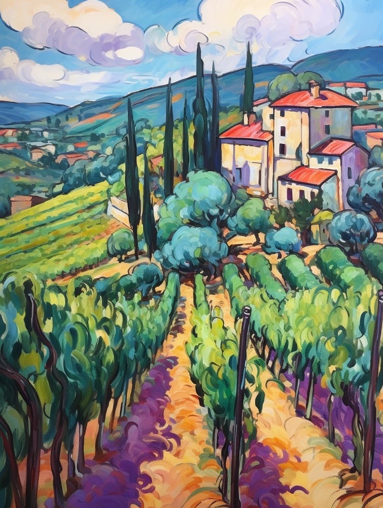 Chianti Italy 4 Fauvist Painting