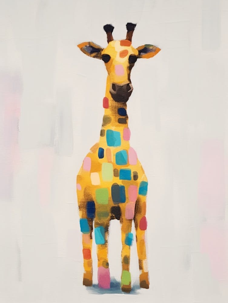 Giraffe Kids Patchwork Painting