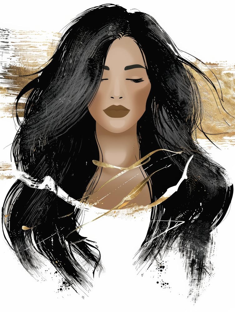 Black Haired Woman