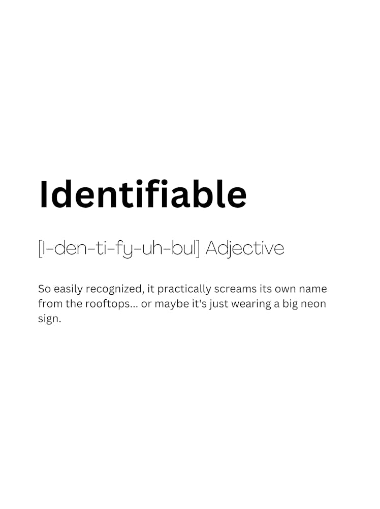 Identifiable Definition Meaning