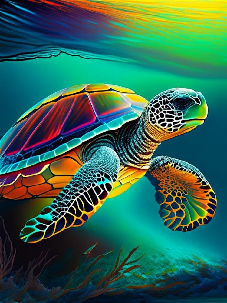Conservation Sea Turtle, Sea Turtle Abstract 1
