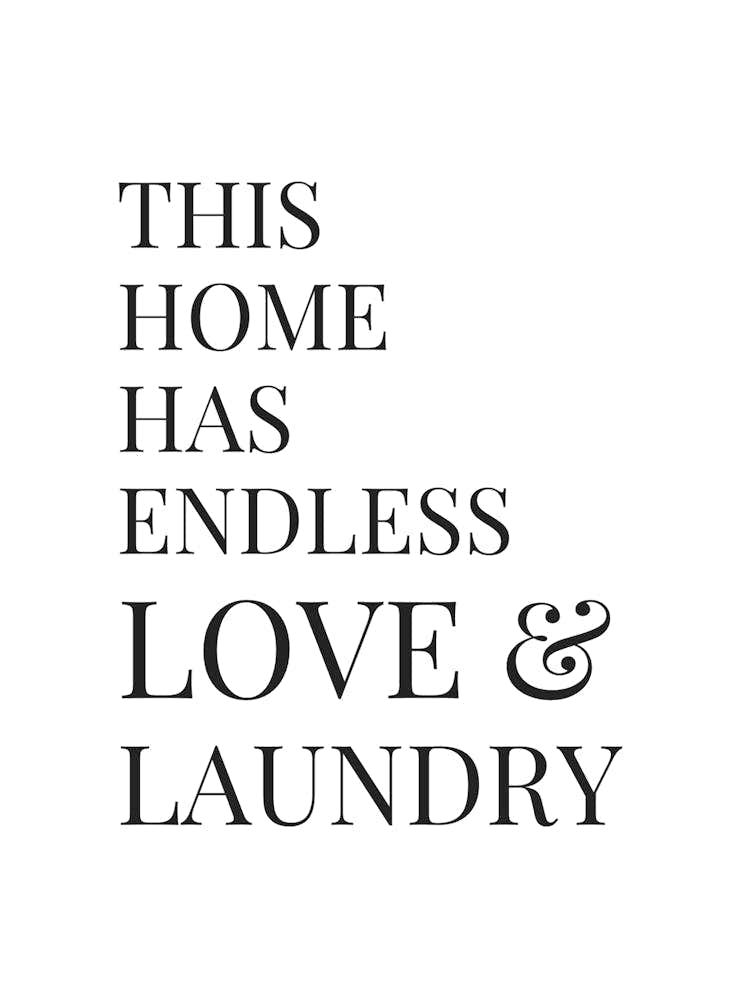 Endless love & laundry (white)