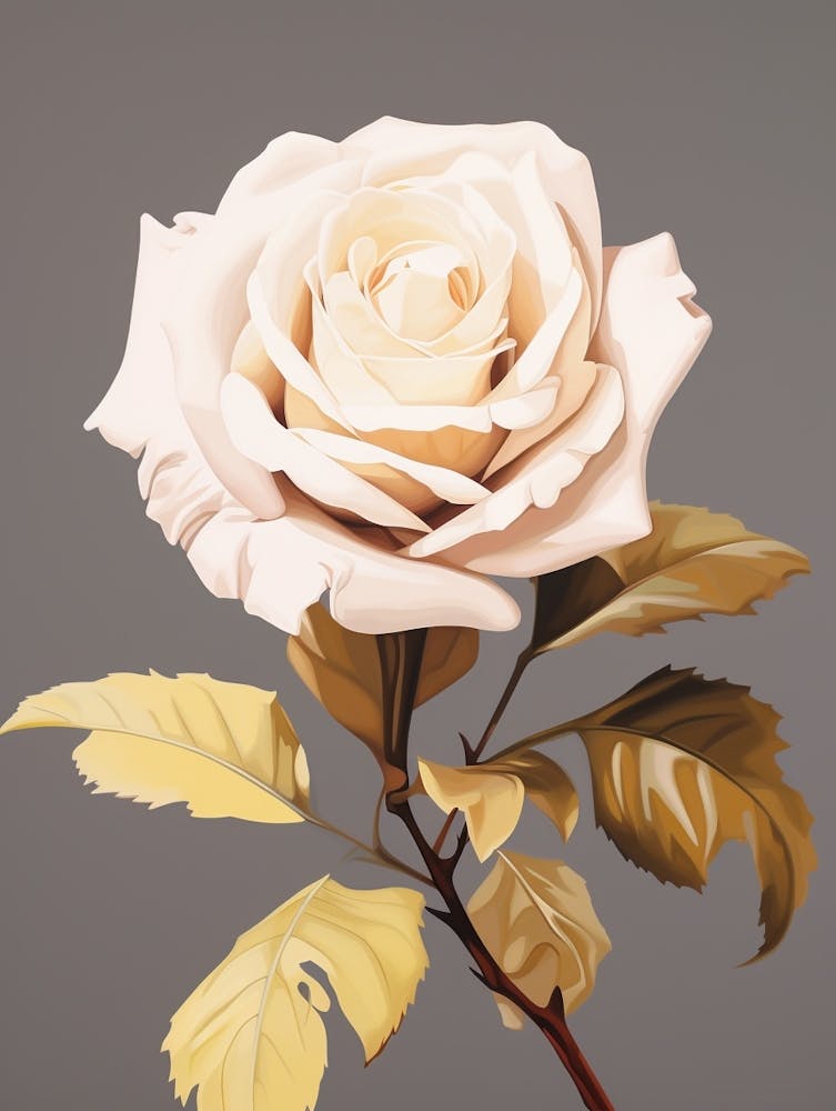 Rose 4 Flower Painting