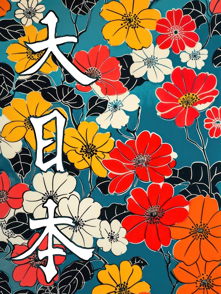 Hokusai Great Japan Poster Japanese Floral  11