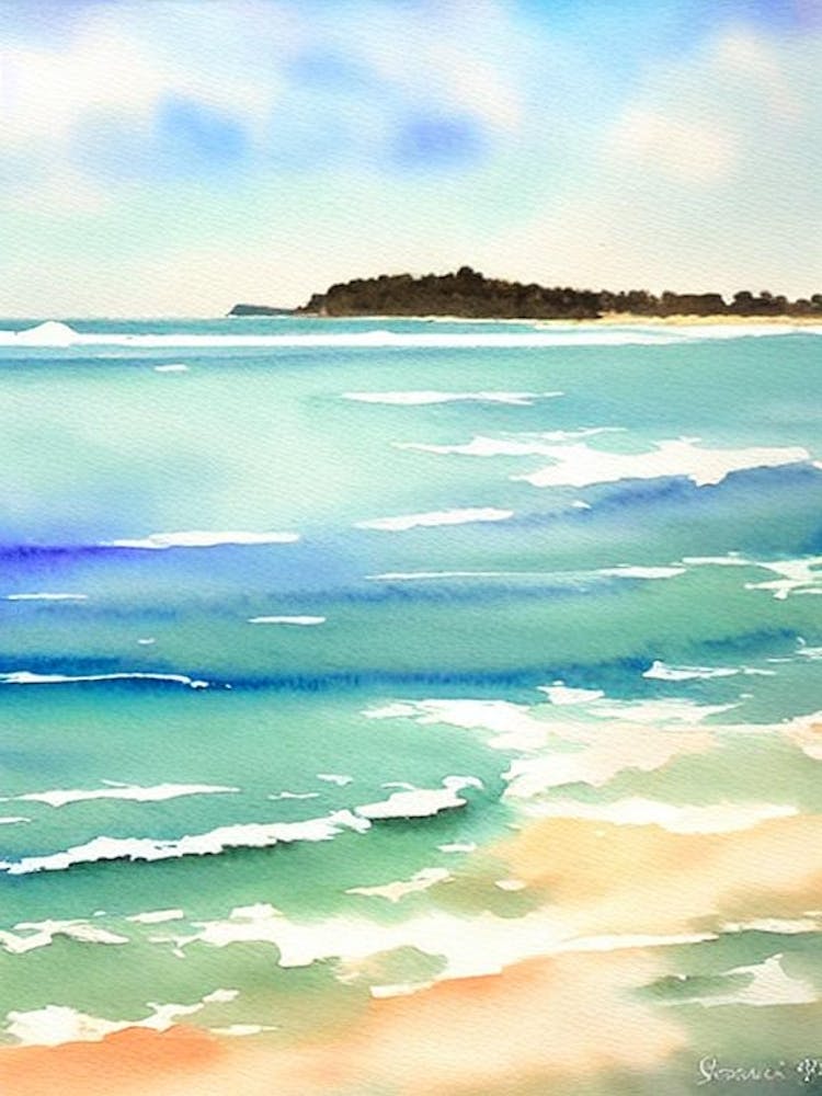 Mermaid Beach, Australia Watercolour