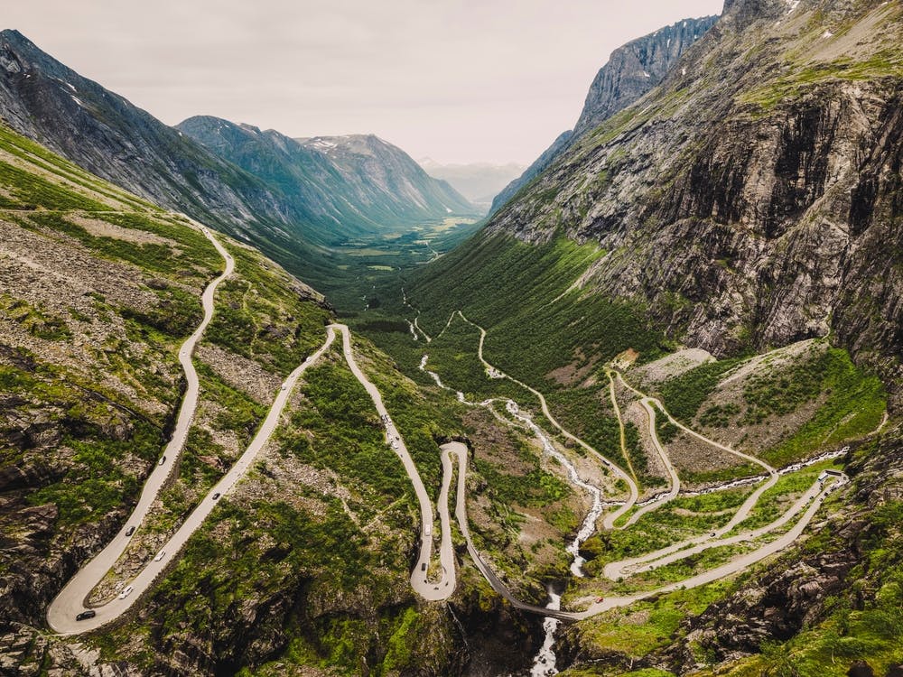 Trollstigen Mountain Road In Norway