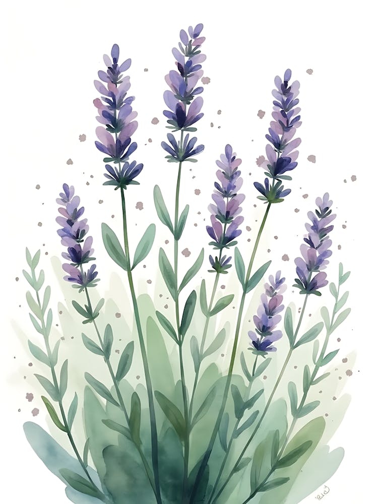 Blue Watercolor Bloomscape