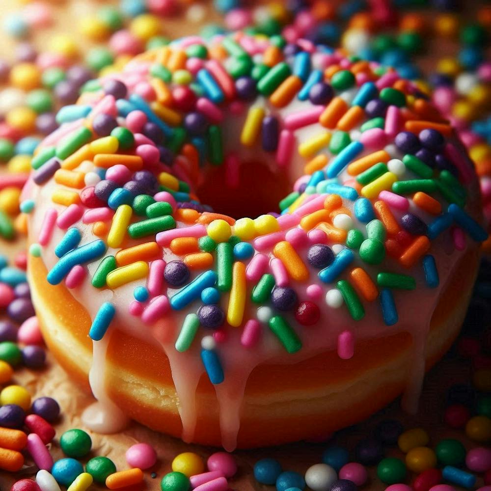 Colorful Sprinkled Donut 1