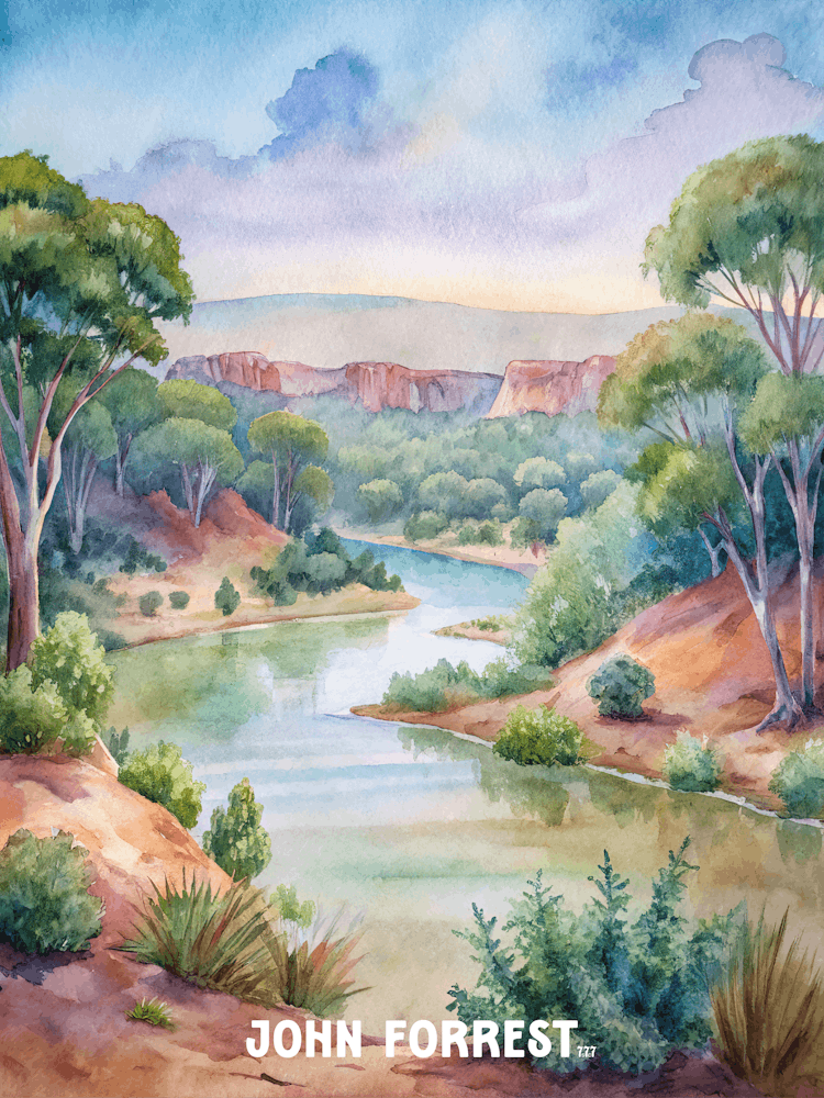 John Forrest National Park watercolor painting
