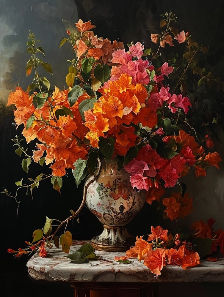 Baroque Floral Still Life Bougainvillea 2