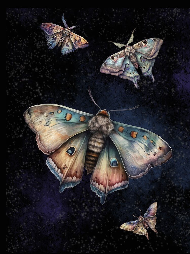Moths In The Night Sky