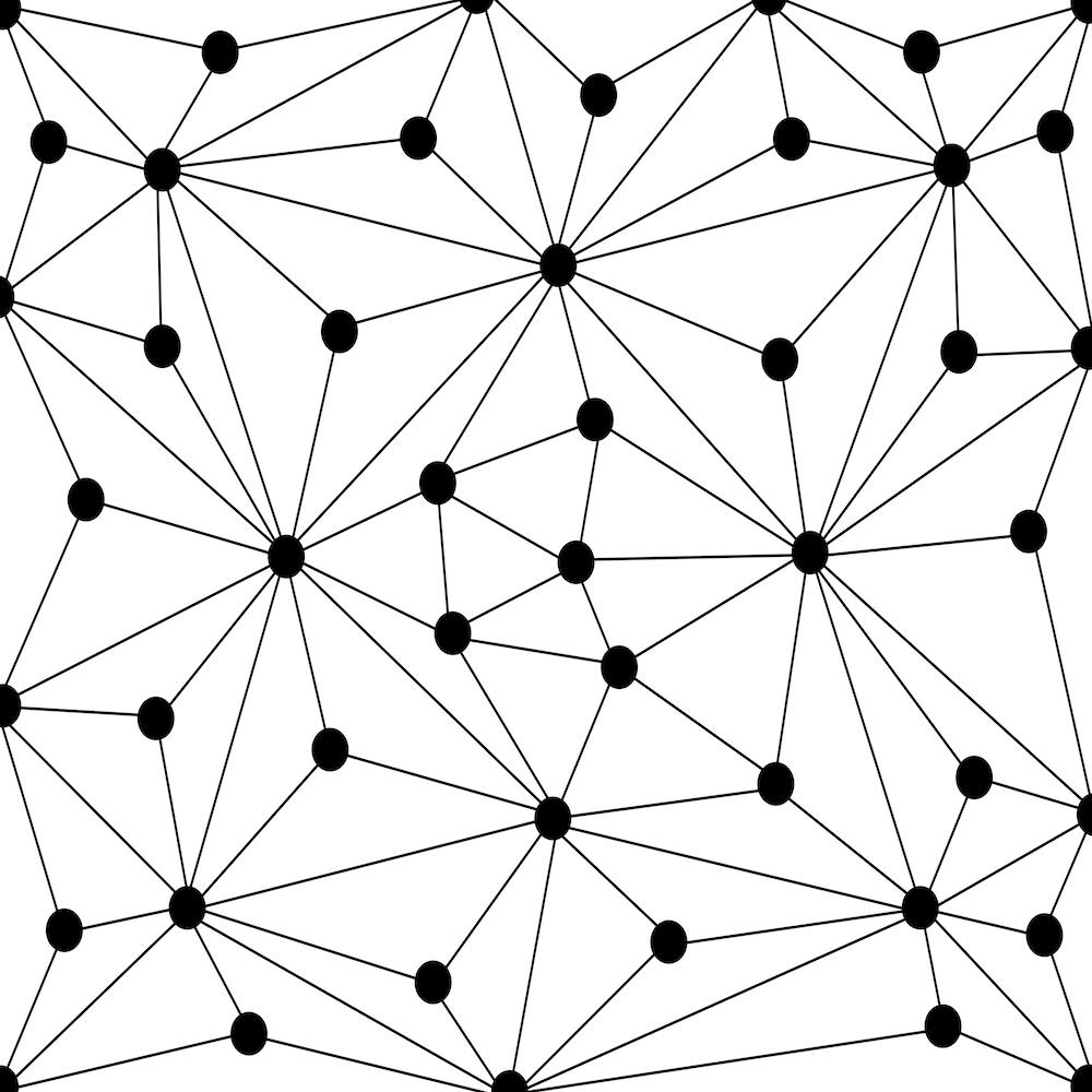 Black And White Network Pattern