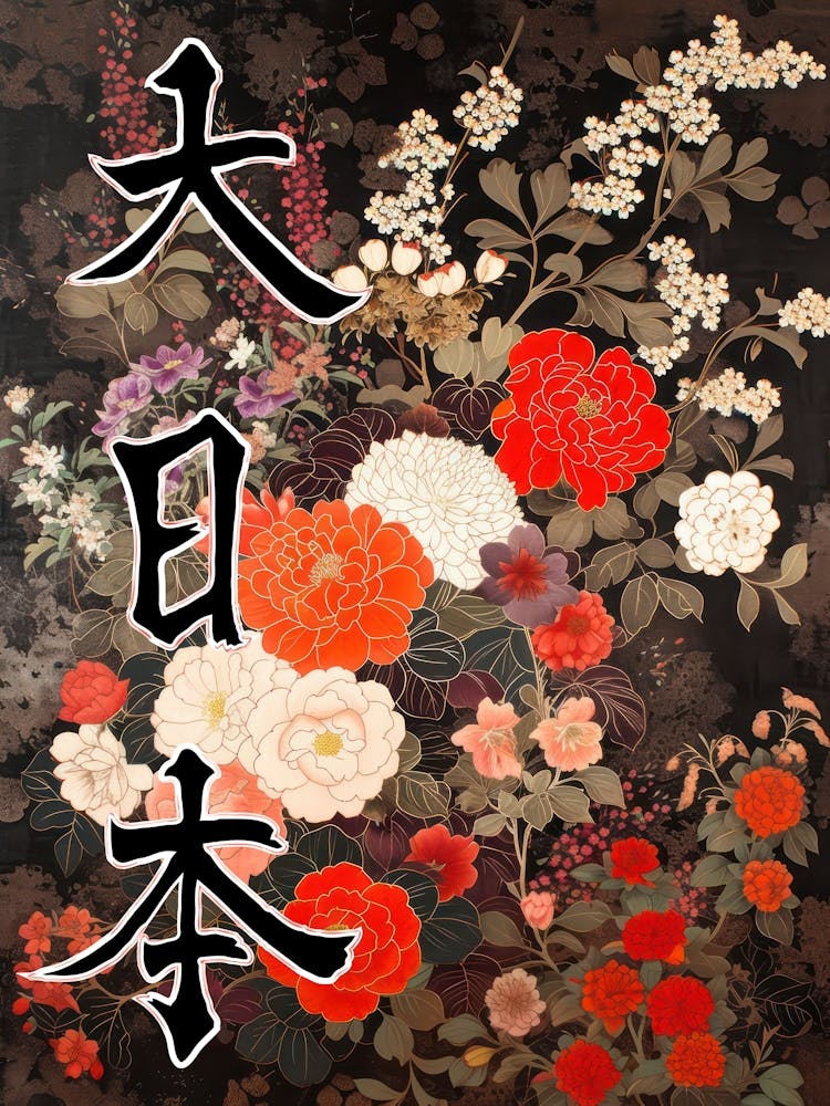 Hokusai  Great Japan Poster Japanese Flowers 22