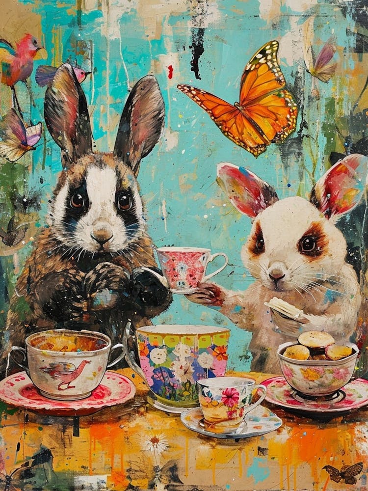 Kitsch Cute Animal Tea Party 1