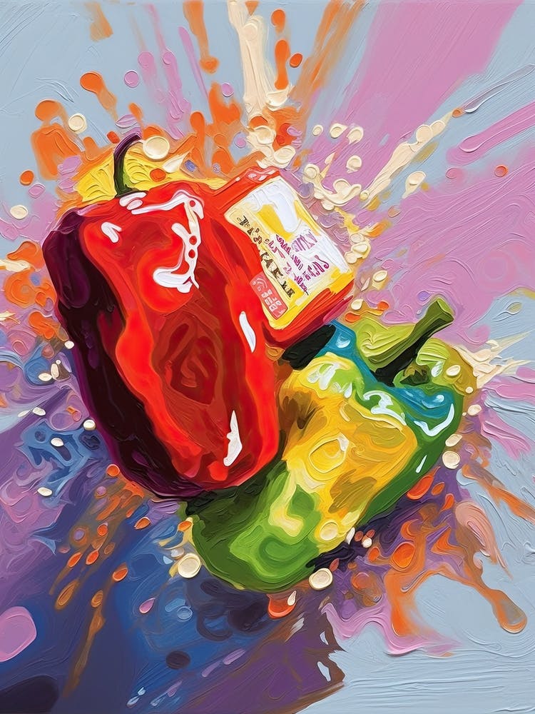 Red Peppers Oil Painting 2