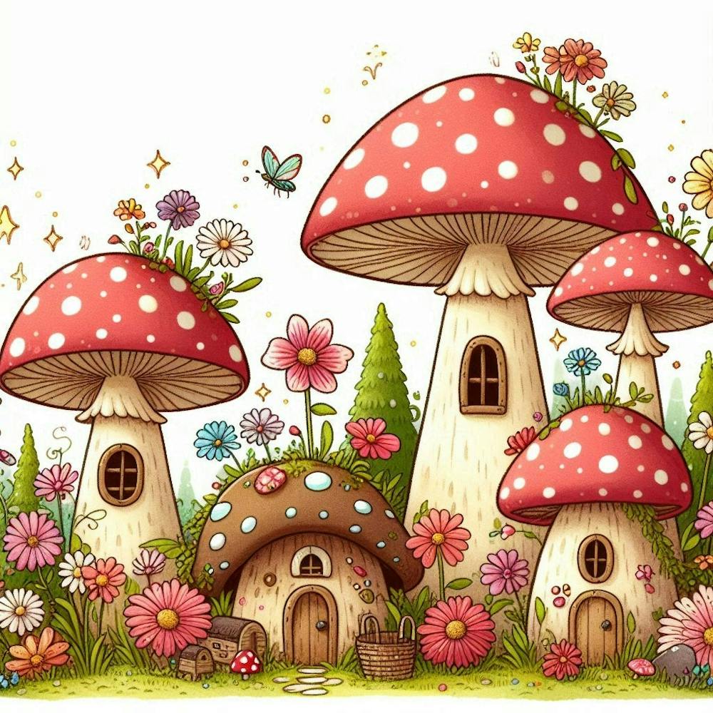 Whimsical Magical Mushroom 3