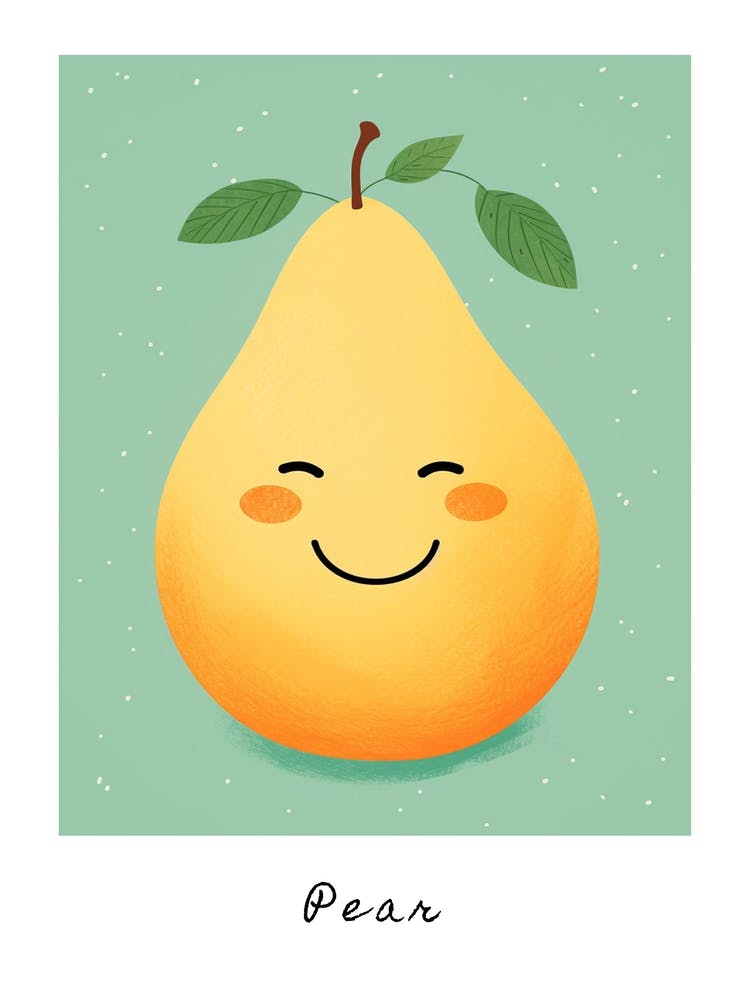 Friendly Kids Pear 3 Poster