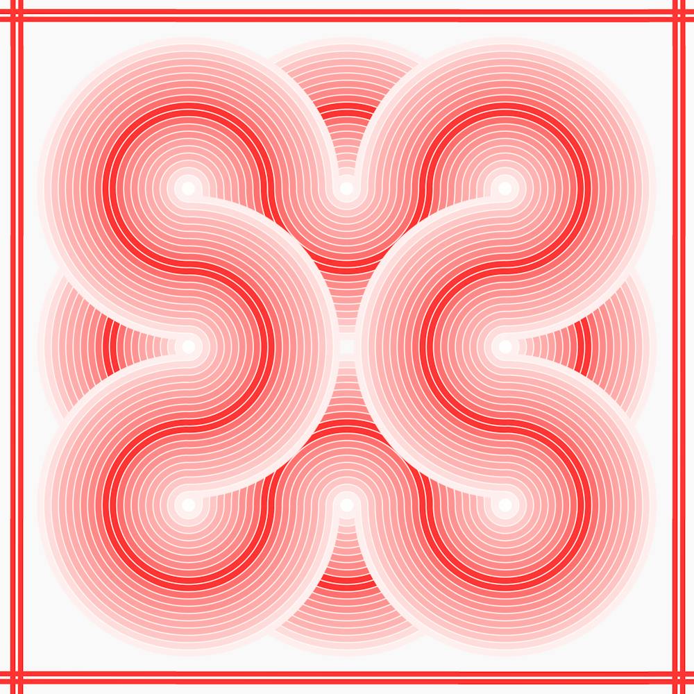 Red And White Swirls