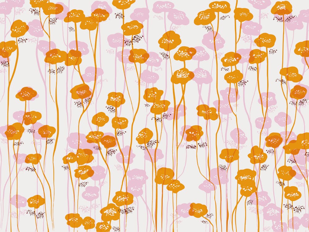 Floral statement Meadow retro colors