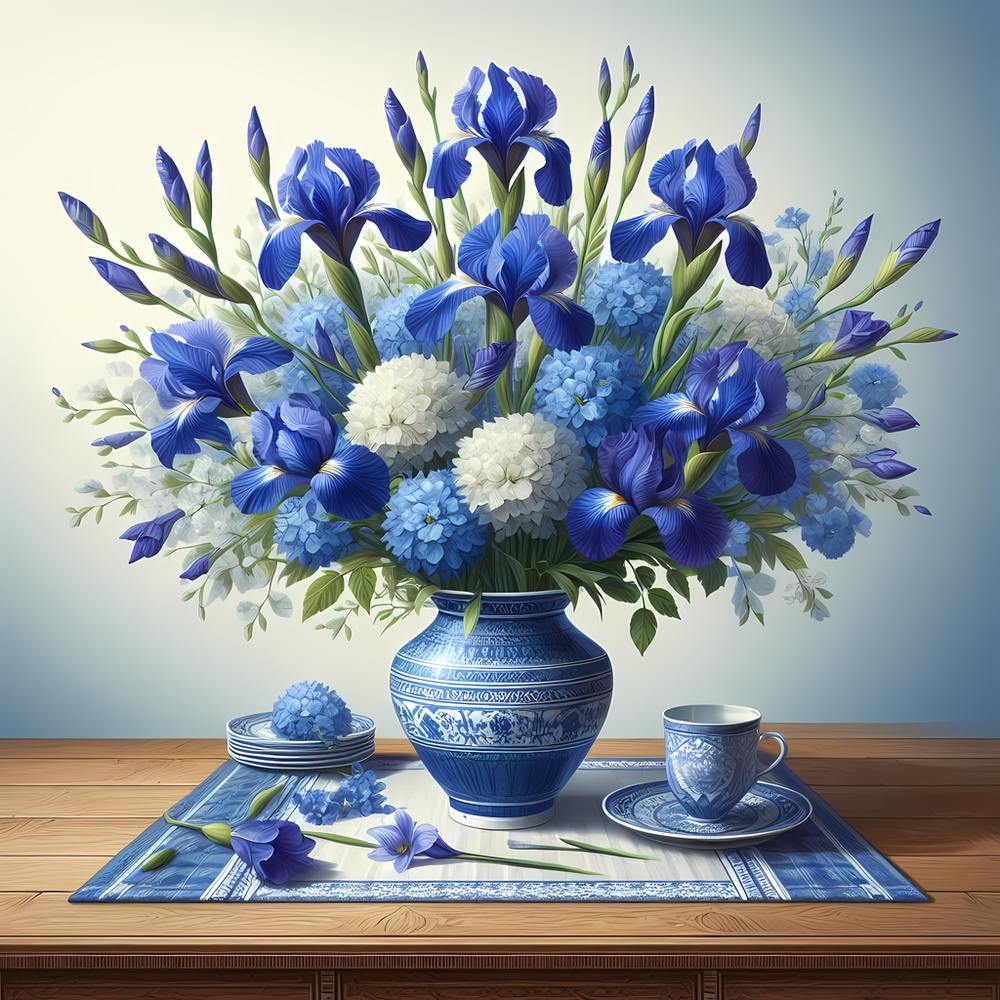 Iris bleu