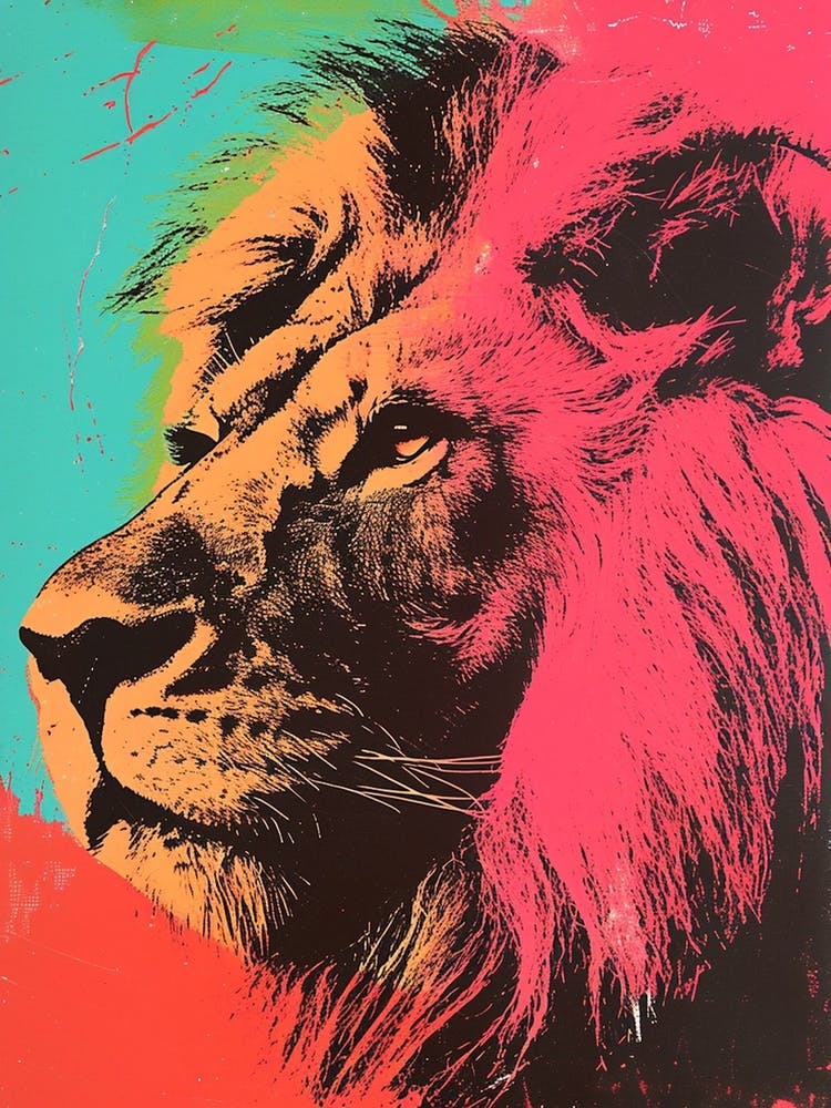 Polaroid Inspired Lion 4