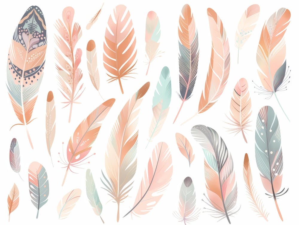Watercolor Feathers 10