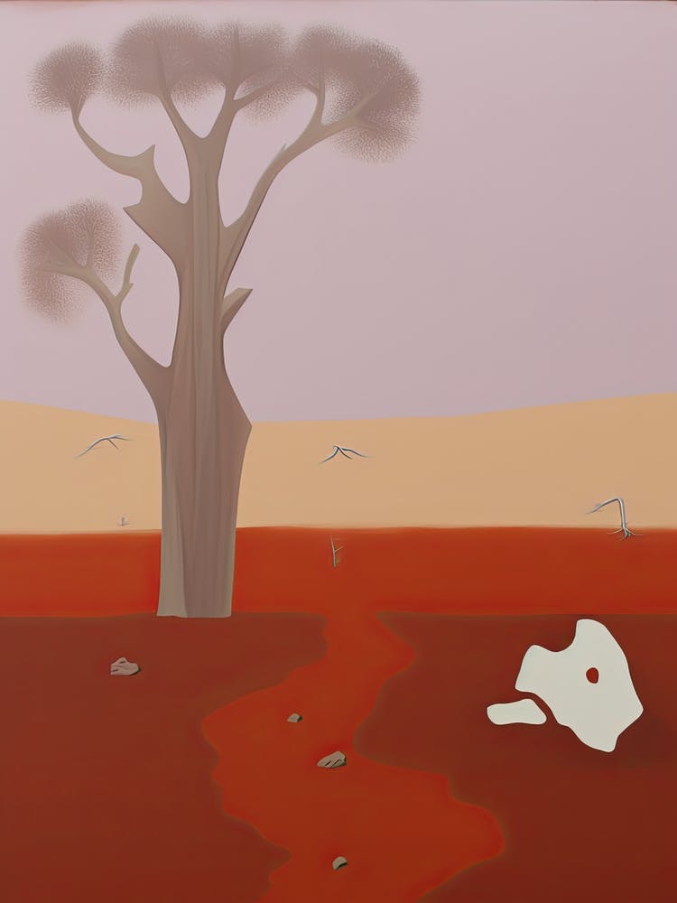 Simpson Desert   Australia, Contemporary Abstract Illustration 4
