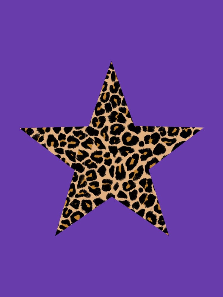 Leopard Print Star Purple