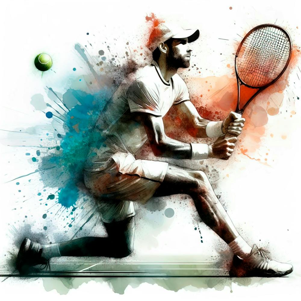 Tennis Player In Action 2